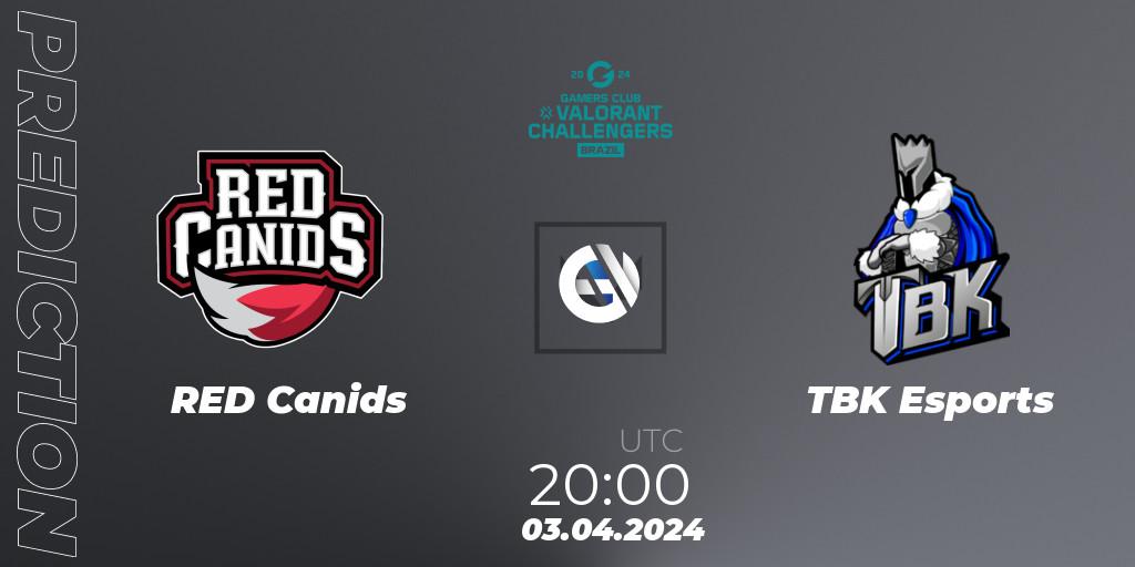 RED Canids vs TBK Esports: Betting TIp, Match Prediction. 03.04.24. VALORANT, VALORANT Challengers Brazil 2024: Split 1