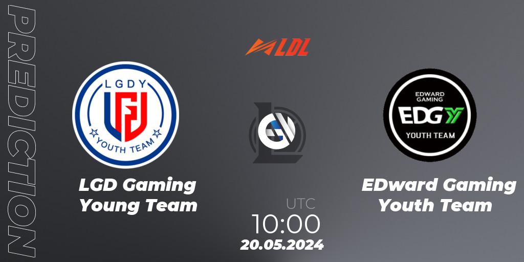 LGD Gaming Young Team vs EDward Gaming Youth Team: Betting TIp, Match Prediction. 20.05.2024 at 10:00. LoL, LDL 2024 - Stage 2