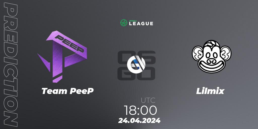 Team PeeP vs Lilmix: Betting TIp, Match Prediction. 24.04.24. CS2 (CS:GO), ESEA Season 49: Advanced Division - Europe
