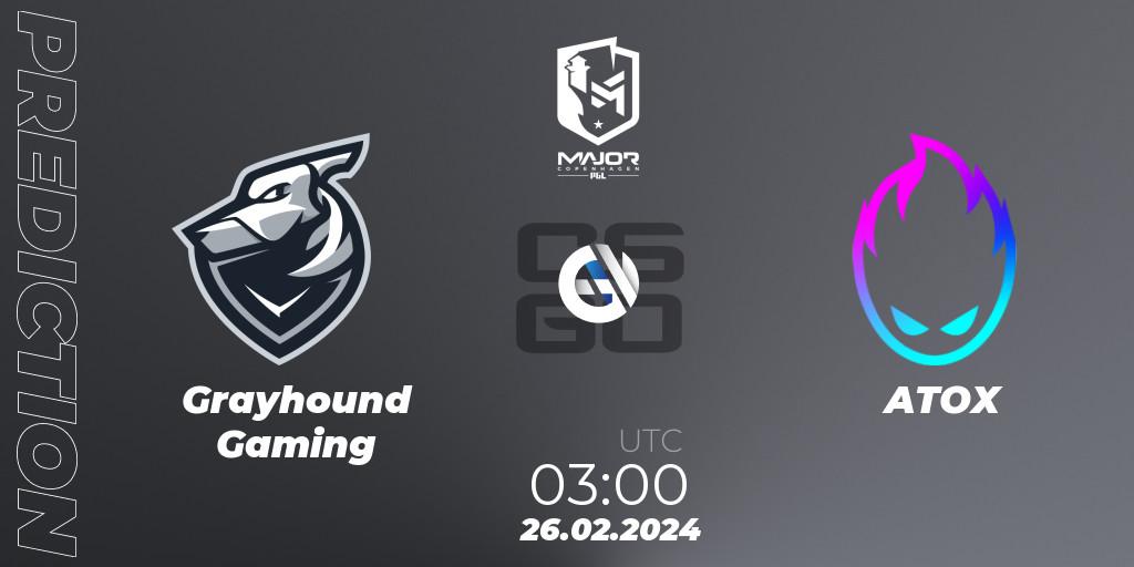 Grayhound Gaming vs ATOX: Betting TIp, Match Prediction. 26.02.24. CS2 (CS:GO), PGL CS2 Major Copenhagen 2024 Asia RMR