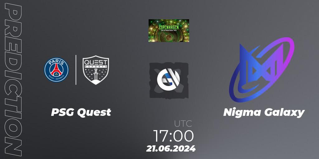 PSG Quest vs Nigma Galaxy: Betting TIp, Match Prediction. 21.06.2024 at 17:40. Dota 2, The International 2024: Western Europe Closed Qualifier