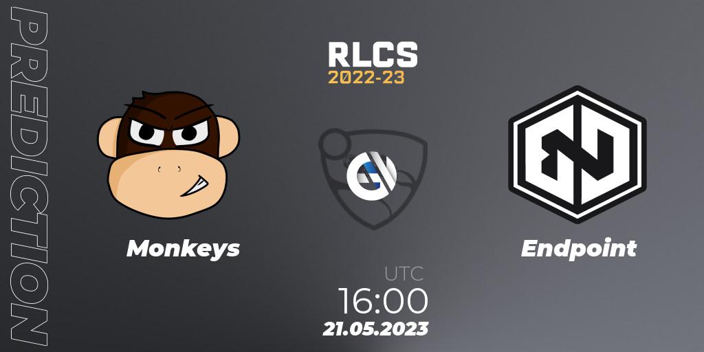 Monkeys vs Endpoint: Betting TIp, Match Prediction. 21.05.23. Rocket League, RLCS 2022-23 - Spring: Europe Regional 2 - Spring Cup: Closed Qualifier