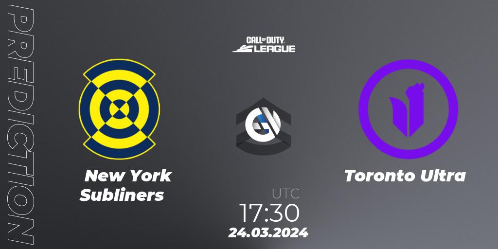 New York Subliners vs Toronto Ultra: Betting TIp, Match Prediction. 24.03.2024 at 17:30. Call of Duty, Call of Duty League 2024: Stage 2 Major