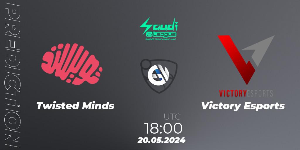 Twisted Minds vs Victory Esports: Betting TIp, Match Prediction. 20.05.2024 at 18:00. Rocket League, Saudi eLeague 2024 - Major 2: Online Major Phase 1