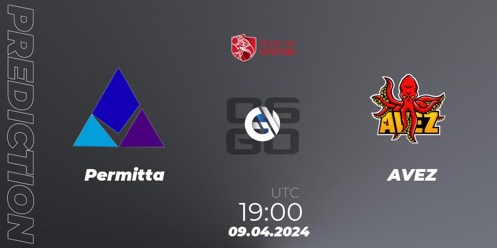 Permitta vs AVEZ: Betting TIp, Match Prediction. 09.04.24. CS2 (CS:GO), Polska Liga Esportowa 2024: Split #1