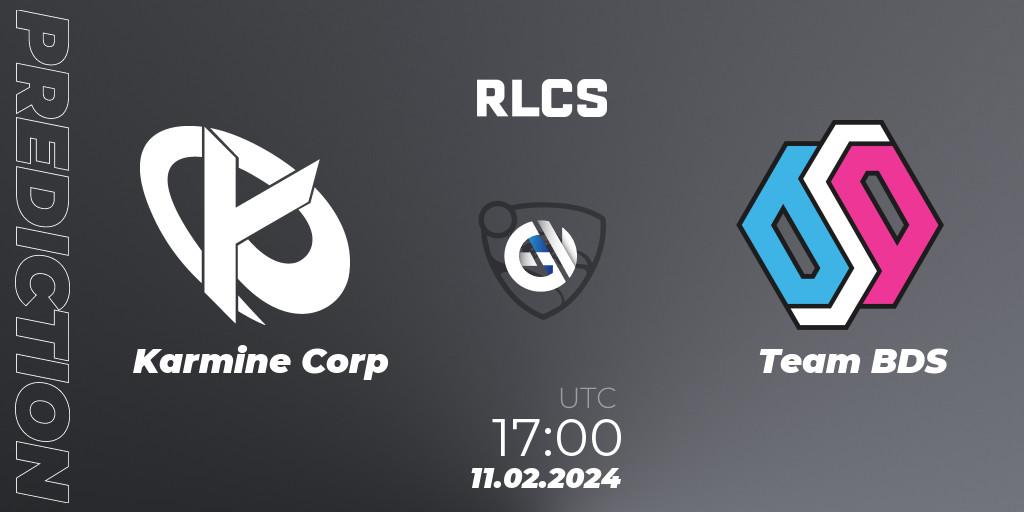 Karmine Corp vs Team BDS: Betting TIp, Match Prediction. 11.02.2024 at 17:00. Rocket League, RLCS 2024 - Major 1: Europe Open Qualifier 1