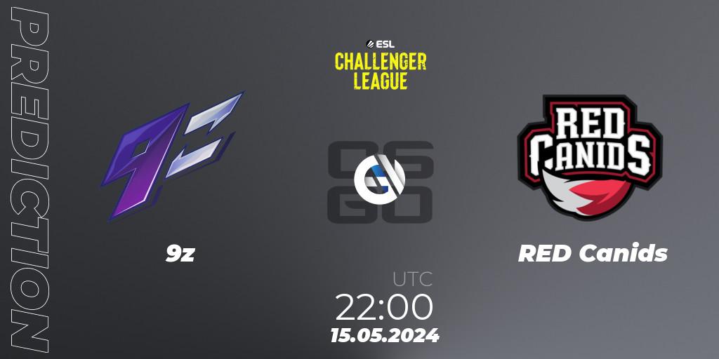 9z vs RED Canids: Betting TIp, Match Prediction. 15.05.2024 at 23:00. Counter-Strike (CS2), ESL Challenger League Season 47: South America