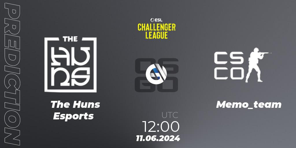The Huns Esports vs Memo_team: Betting TIp, Match Prediction. 11.06.2024 at 12:00. Counter-Strike (CS2), ESL Challenger League Season 47 Relegation: Asia