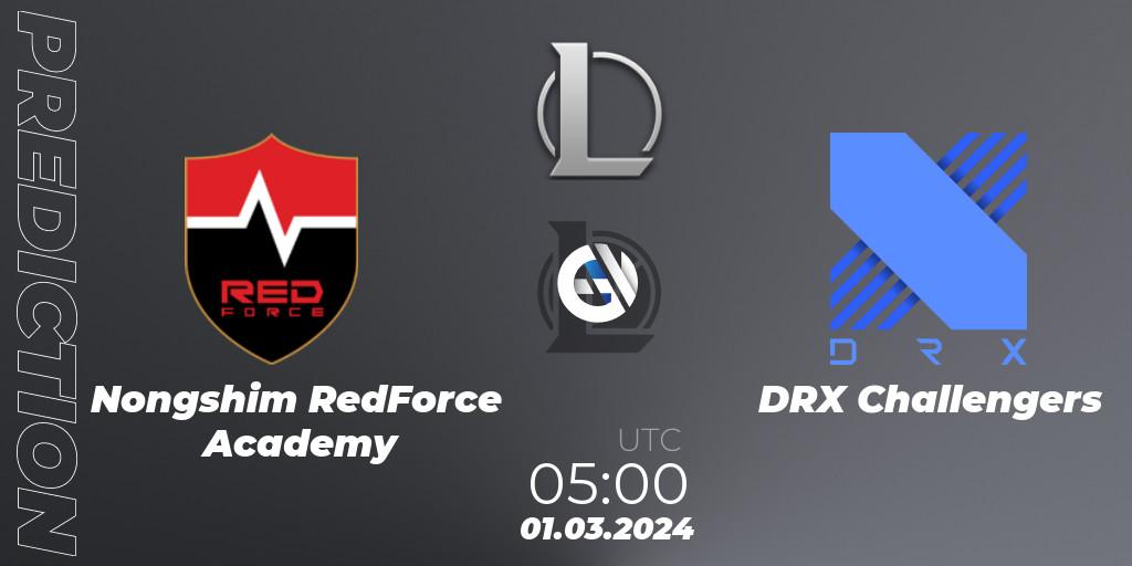 Nongshim RedForce Academy vs DRX Challengers: Betting TIp, Match Prediction. 01.03.24. LoL, LCK Challengers League 2024 Spring - Group Stage