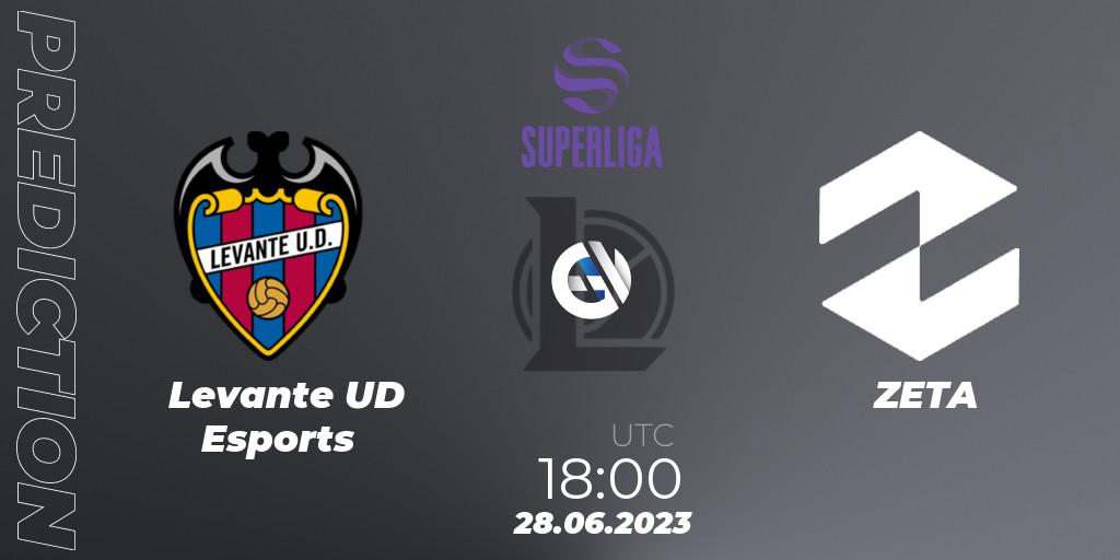 Levante UD Esports vs ZETA: Betting TIp, Match Prediction. 28.06.2023 at 18:00. LoL, LVP Superliga 2nd Division 2023 Summer