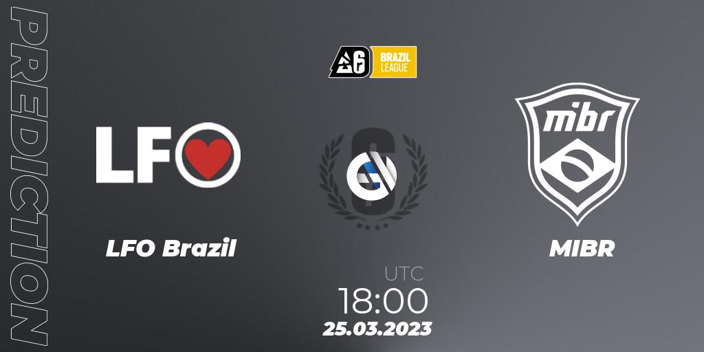 LFO Brazil vs MIBR: Betting TIp, Match Prediction. 25.03.23. Rainbow Six, Brazil League 2023 - Stage 1