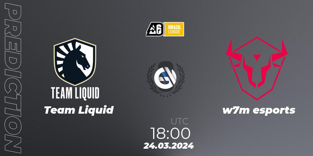 Team Liquid vs w7m esports: Betting TIp, Match Prediction. 24.03.2024 at 18:00. Rainbow Six, Brazil League 2024 - Stage 1