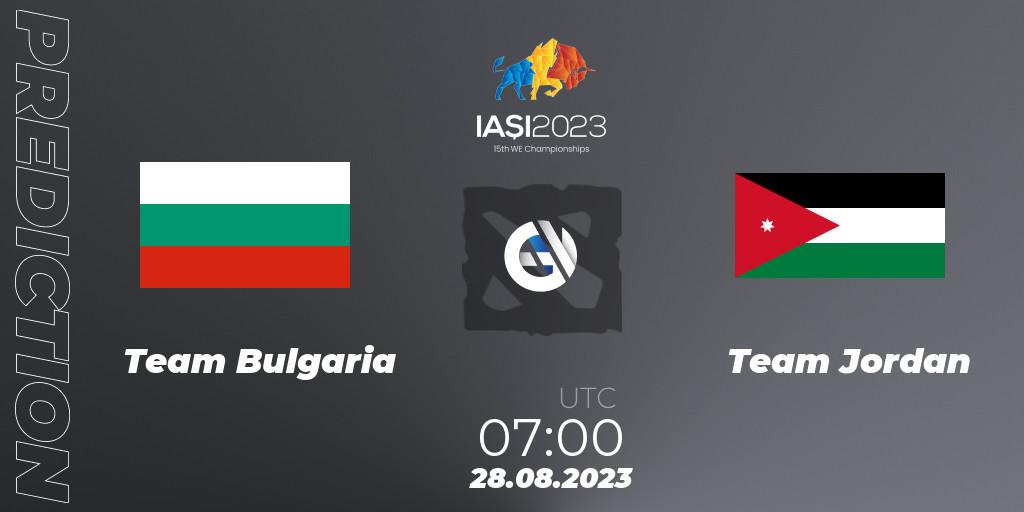 Team Bulgaria vs Team Jordan: Betting TIp, Match Prediction. 27.08.23. Dota 2, IESF World Championship 2023