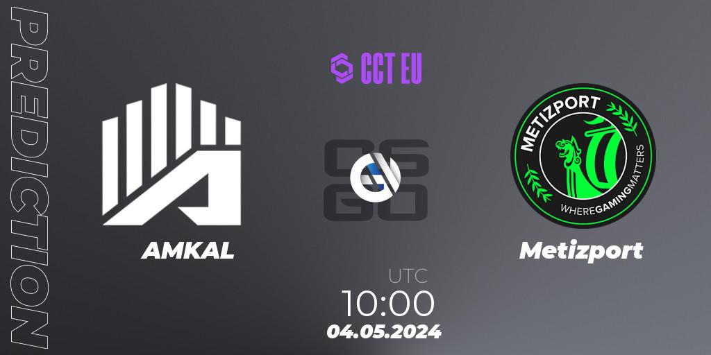 AMKAL vs Metizport: Betting TIp, Match Prediction. 04.05.2024 at 10:00. Counter-Strike (CS2), CCT Season 2 Europe Series 1