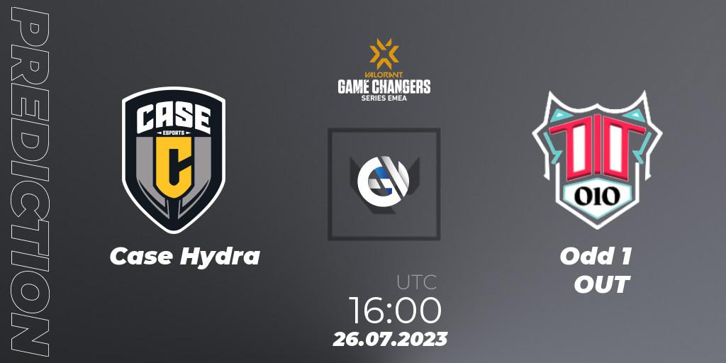 Case Hydra vs Odd 1 OUT: Betting TIp, Match Prediction. 26.07.2023 at 15:00. VALORANT, VCT 2023: Game Changers EMEA Series 2