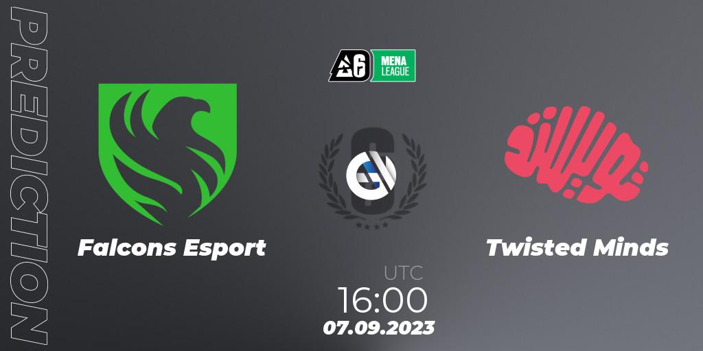Falcons Esport vs Twisted Minds: Betting TIp, Match Prediction. 07.09.2023 at 16:00. Rainbow Six, MENA League 2023 - Stage 2