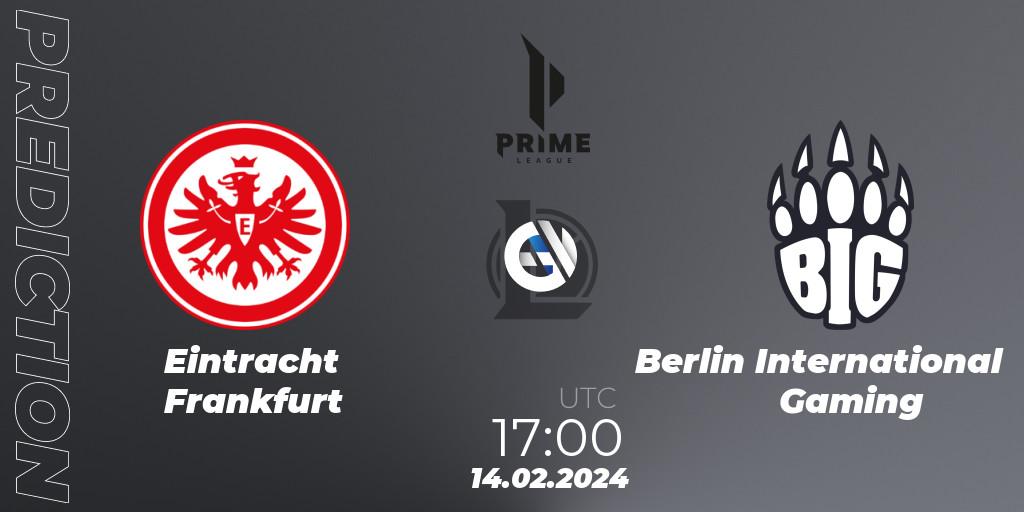 Eintracht Frankfurt vs Berlin International Gaming: Betting TIp, Match Prediction. 14.02.24. LoL, Prime League Spring 2024 - Group Stage