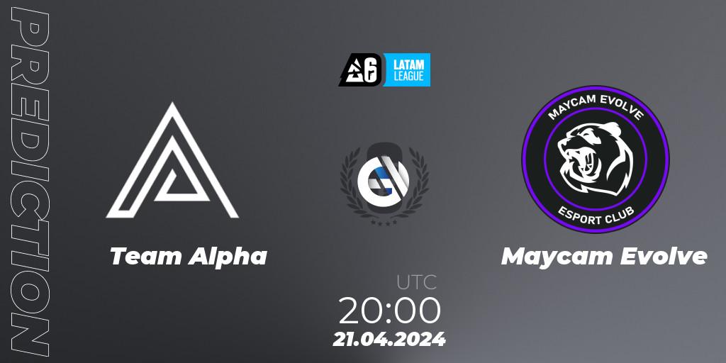 Team Alpha vs Maycam Evolve: Betting TIp, Match Prediction. 21.04.2024 at 20:00. Rainbow Six, LATAM League 2024 - Stage 1: Final Four