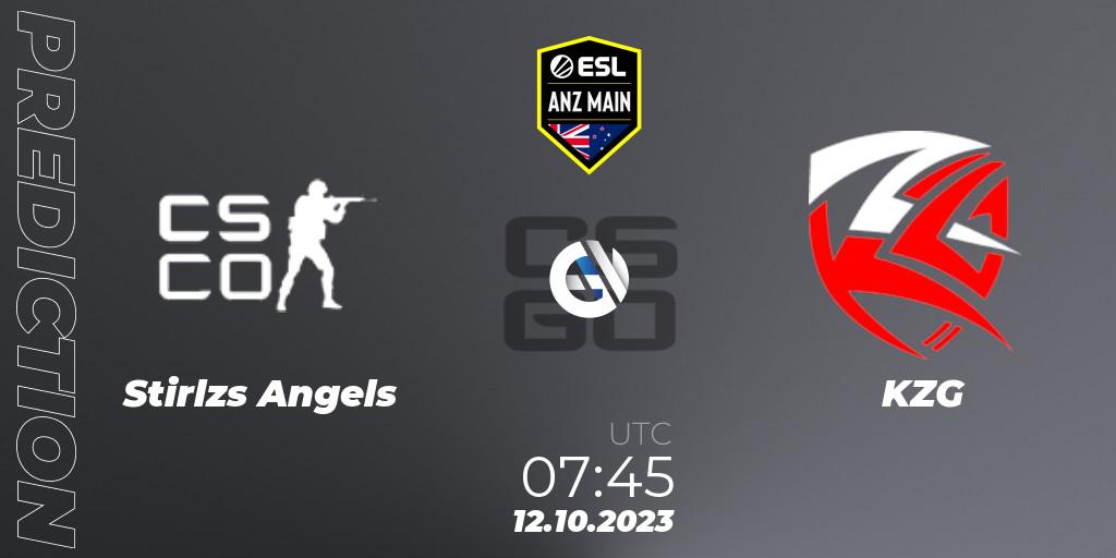 Stirlzs Angels vs KZG: Betting TIp, Match Prediction. 12.10.23. CS2 (CS:GO), ESL ANZ Main Season 17