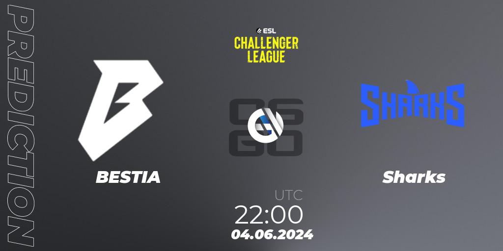 BESTIA vs Sharks: Betting TIp, Match Prediction. 04.06.2024 at 22:30. Counter-Strike (CS2), ESL Challenger League Season 47: South America