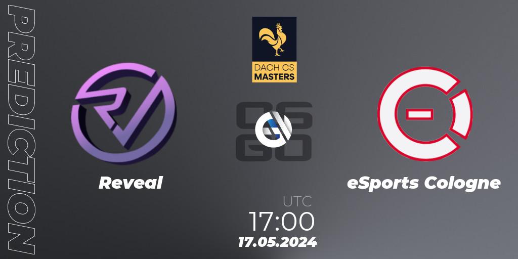 Reveal vs eSports Cologne: Betting TIp, Match Prediction. 21.05.2024 at 19:00. Counter-Strike (CS2), DACH CS Masters Season 1: Division 2