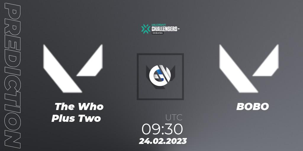 The Who Plus Two vs BOBO: Betting TIp, Match Prediction. 24.02.23. VALORANT, VALORANT Challengers 2023: Oceania Split 1