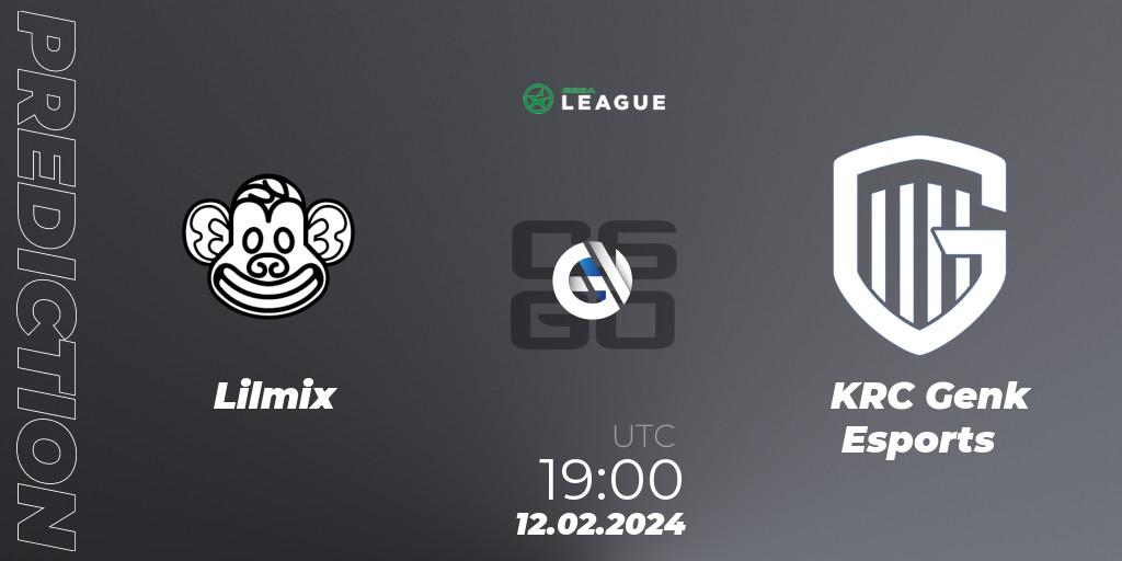 Lilmix vs KRC Genk Esports: Betting TIp, Match Prediction. 12.02.24. CS2 (CS:GO), ESEA Season 48: Advanced Division - Europe