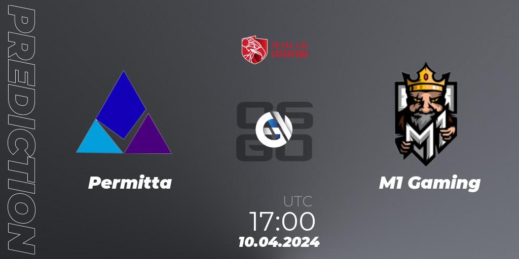 Permitta vs M1 Gaming: Betting TIp, Match Prediction. 10.04.2024 at 17:00. Counter-Strike (CS2), Polska Liga Esportowa 2024: Split #1