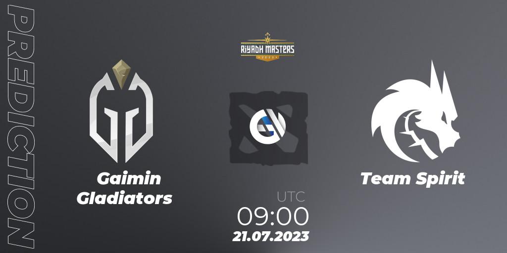 Gaimin Gladiators vs Team Spirit: Betting TIp, Match Prediction. 21.07.23. Dota 2, Riyadh Masters 2023 - Group Stage