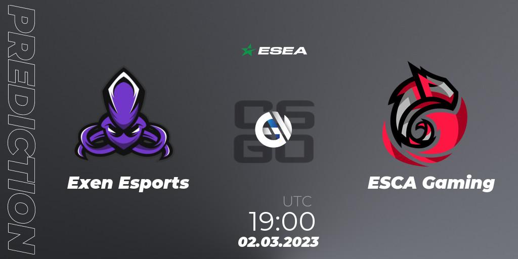 Exen Esports vs Haspers Team: Betting TIp, Match Prediction. 02.03.2023 at 19:00. Counter-Strike (CS2), ESEA Season 44: Advanced Division - Europe