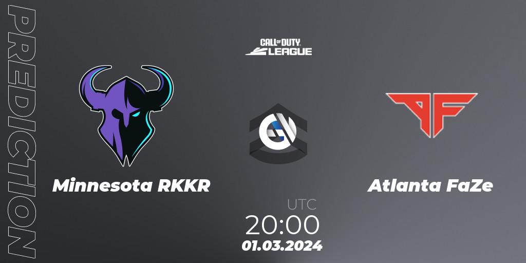 Minnesota RØKKR vs Atlanta FaZe: Betting TIp, Match Prediction. 01.03.2024 at 20:00. Call of Duty, Call of Duty League 2024: Stage 2 Major Qualifiers