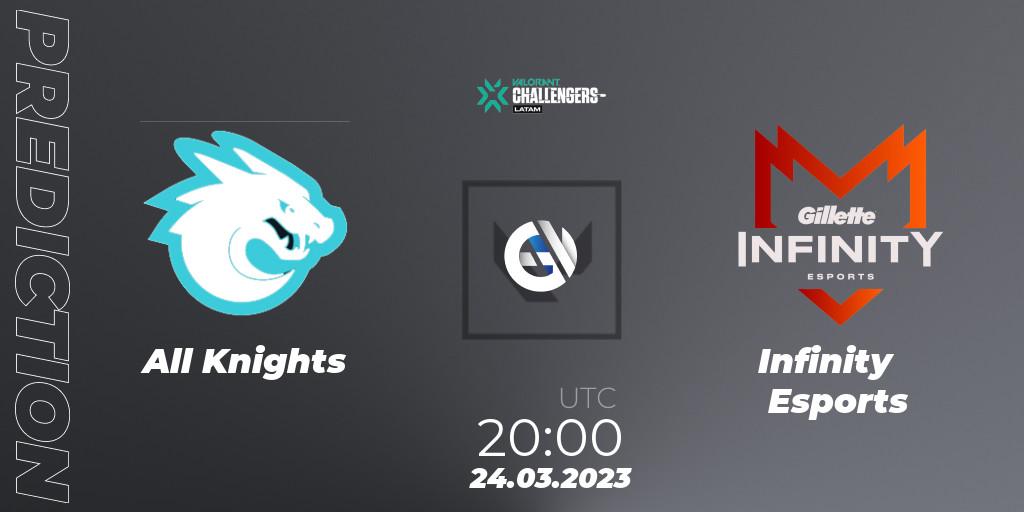 All Knights vs Infinity Esports: Betting TIp, Match Prediction. 24.03.23. VALORANT, VALORANT Challengers 2023: LAS Split 1