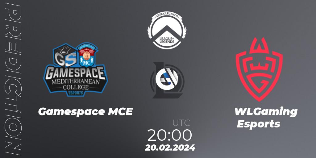 Gamespace MCE vs WLGaming Esports: Betting TIp, Match Prediction. 20.02.2024 at 20:00. LoL, GLL Spring 2024
