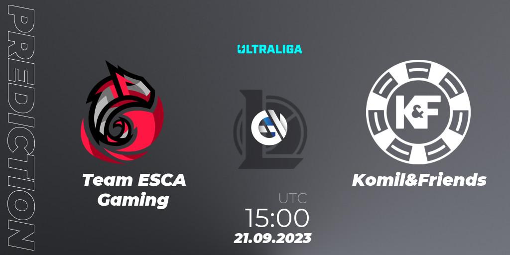Team ESCA Gaming vs Komil&Friends: Betting TIp, Match Prediction. 21.09.23. LoL, Ultraliga Season 11 - Promotion