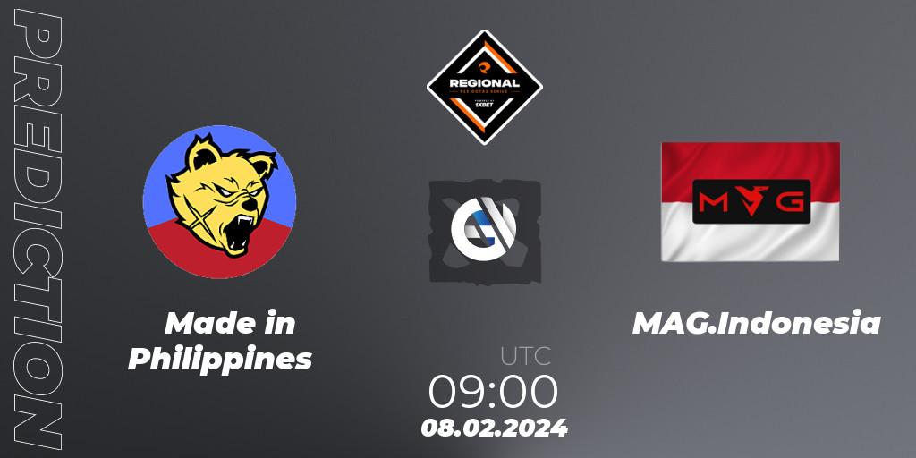 Made in Philippines vs MAG.Indonesia: Betting TIp, Match Prediction. 08.02.2024 at 10:01. Dota 2, RES Regional Series: SEA #1