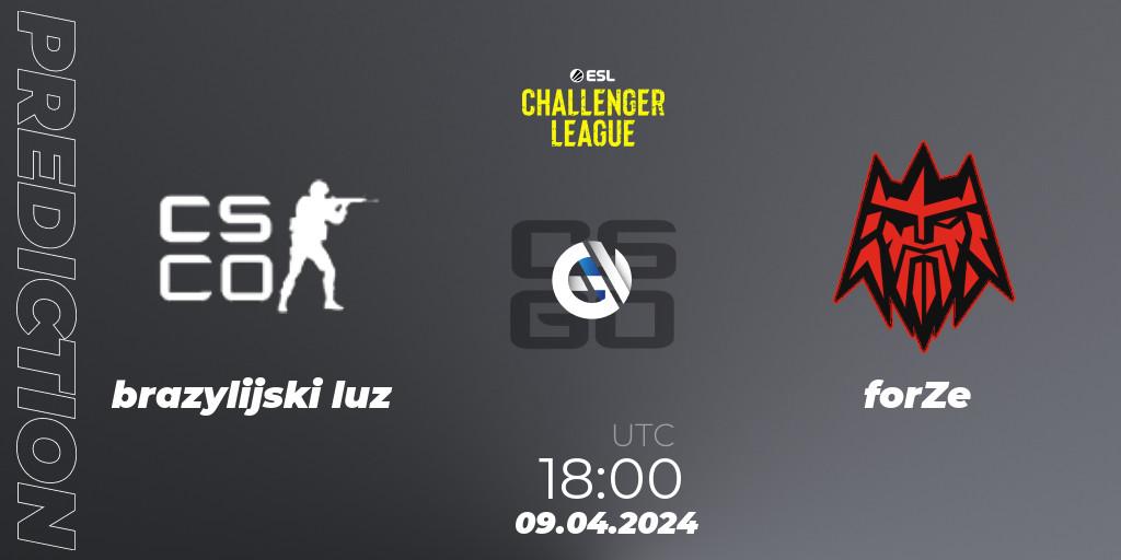 brazylijski luz vs forZe: Betting TIp, Match Prediction. 09.04.2024 at 18:00. Counter-Strike (CS2), ESL Challenger League Season 47: Europe