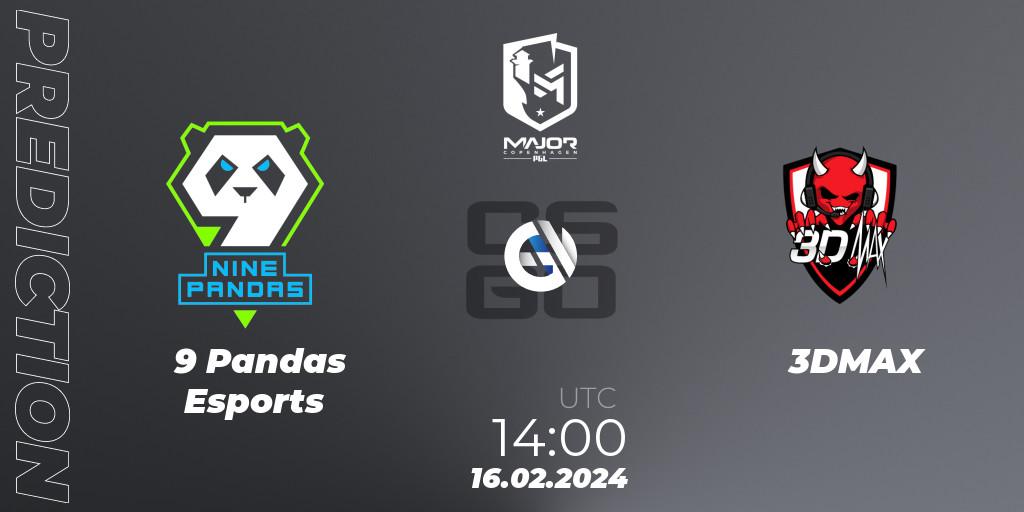 9 Pandas Esports vs 3DMAX: Betting TIp, Match Prediction. 16.02.24. CS2 (CS:GO), PGL CS2 Major Copenhagen 2024 Europe RMR