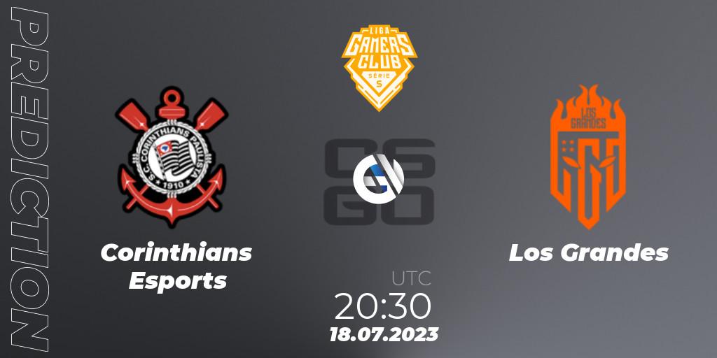 Corinthians Esports vs Los Grandes: Betting TIp, Match Prediction. 18.07.23. CS2 (CS:GO), Gamers Club Liga Série S: Season 3