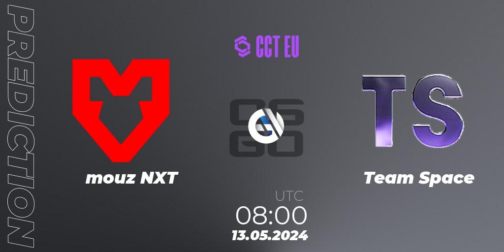 mouz NXT vs Team Space: Betting TIp, Match Prediction. 13.05.2024 at 08:00. Counter-Strike (CS2), CCT Season 2 European Series #3
