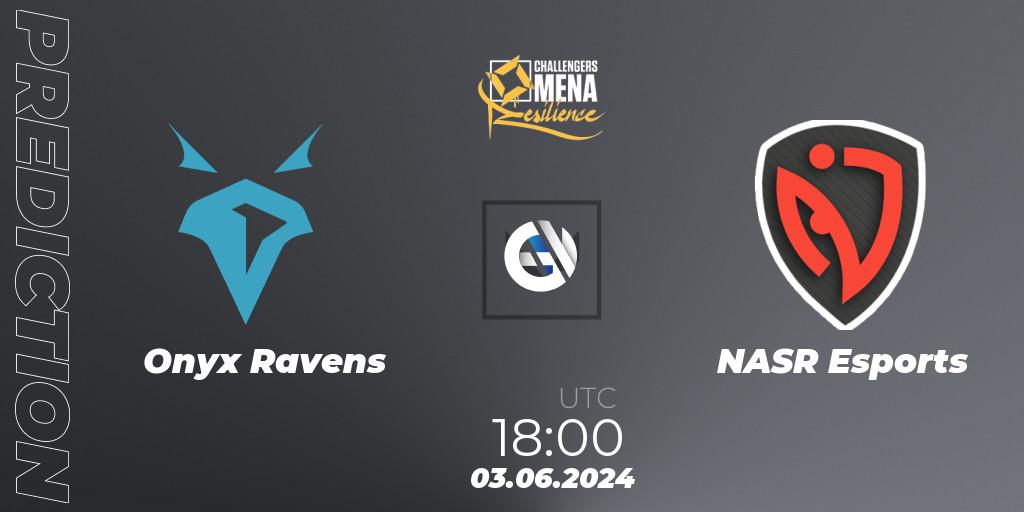 Onyx Ravens vs NASR Esports: Betting TIp, Match Prediction. 03.06.2024 at 18:00. VALORANT, VALORANT Challengers 2024 MENA: Resilience Split 2 - Levant and North Africa