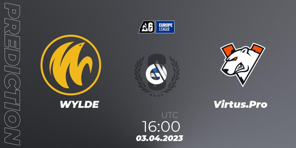 WYLDE vs Virtus.Pro: Betting TIp, Match Prediction. 03.04.2023 at 16:00. Rainbow Six, Europe League 2023 - Stage 1