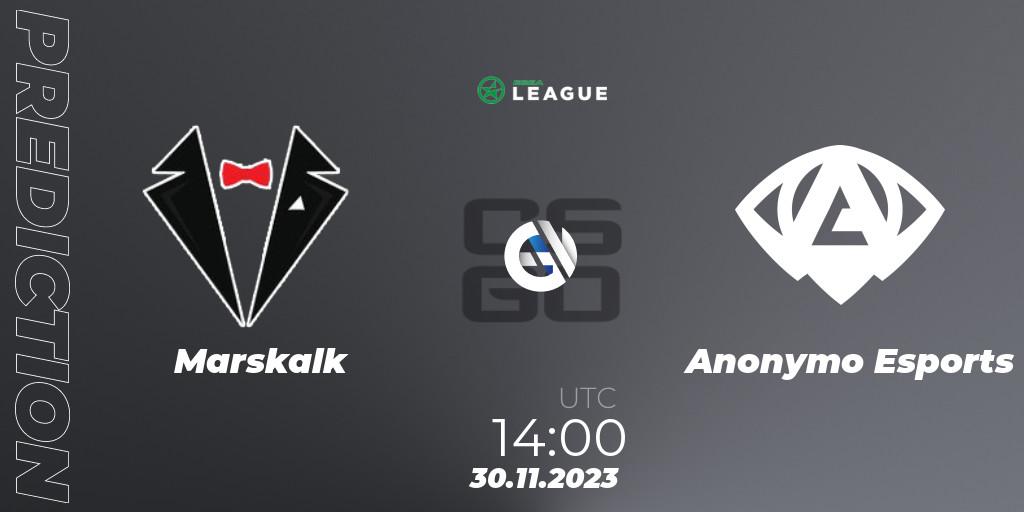 Marskalk vs Anonymo Esports: Betting TIp, Match Prediction. 30.11.23. CS2 (CS:GO), ESEA Season 47: Advanced Division - Europe
