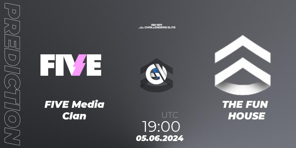 FIVE Media Clan vs THE FUN HOUSE: Betting TIp, Match Prediction. 05.06.2024 at 19:00. Call of Duty, Call of Duty Challengers 2024 - Elite 3: EU