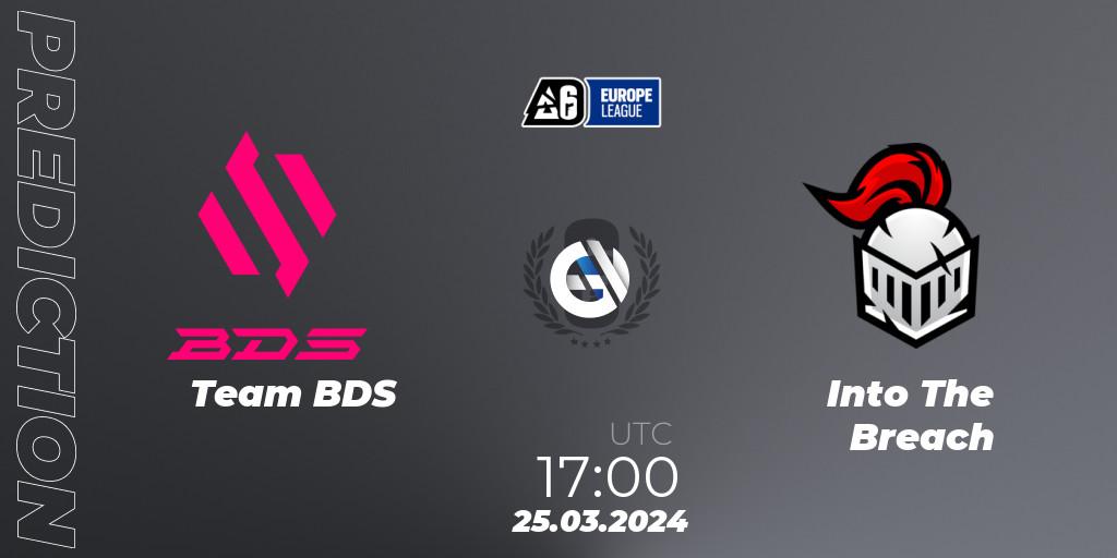 Team BDS vs Into The Breach: Betting TIp, Match Prediction. 25.03.2024 at 18:00. Rainbow Six, Europe League 2024 - Stage 1