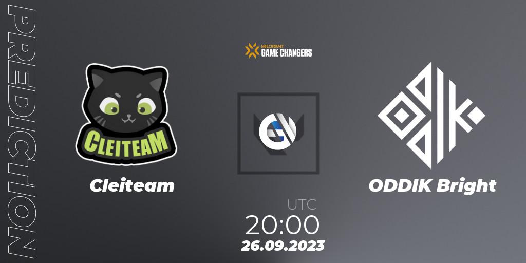 Cleiteam vs ODDIK Bright: Betting TIp, Match Prediction. 26.09.23. VALORANT, VCT 2023: Game Changers Brazil Series 2