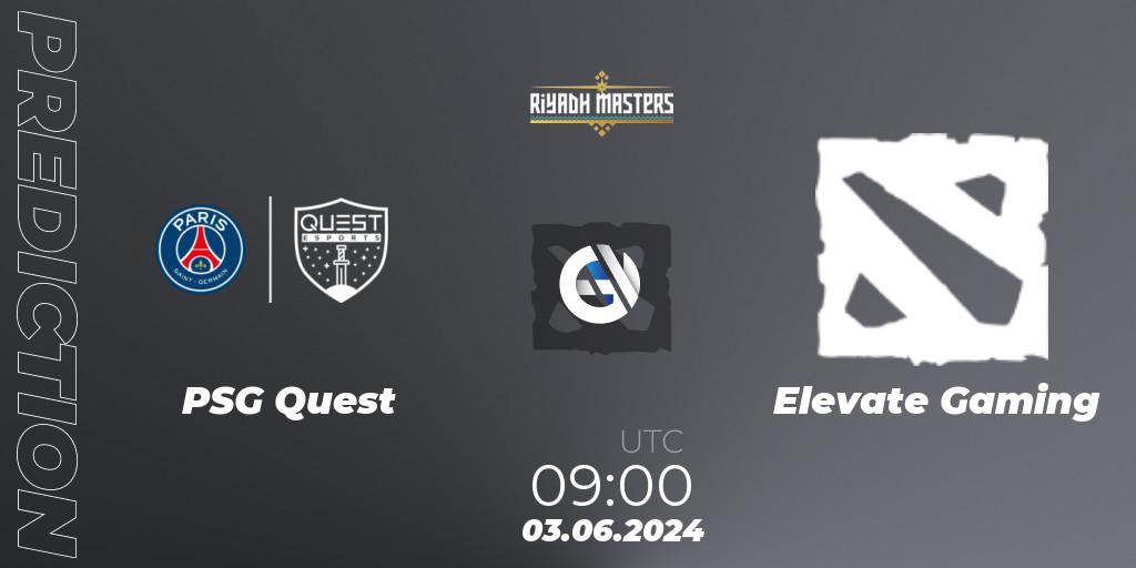PSG Quest vs Elevate Gaming: Betting TIp, Match Prediction. 03.06.2024 at 09:00. Dota 2, Riyadh Masters 2024: MENA Closed Qualifier