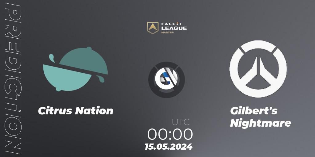Citrus Nation vs Gilbert's Nightmare: Betting TIp, Match Prediction. 15.05.2024 at 00:00. Overwatch, FACEIT League Season 1 - NA Master Road to EWC