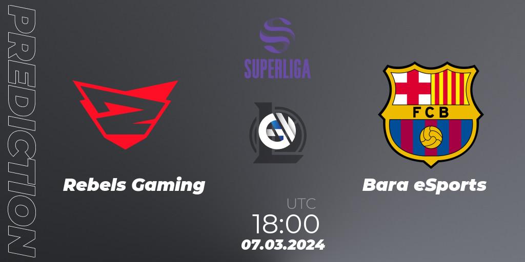 Rebels Gaming vs Barça eSports: Betting TIp, Match Prediction. 07.03.24. LoL, Superliga Spring 2024 - Group Stage