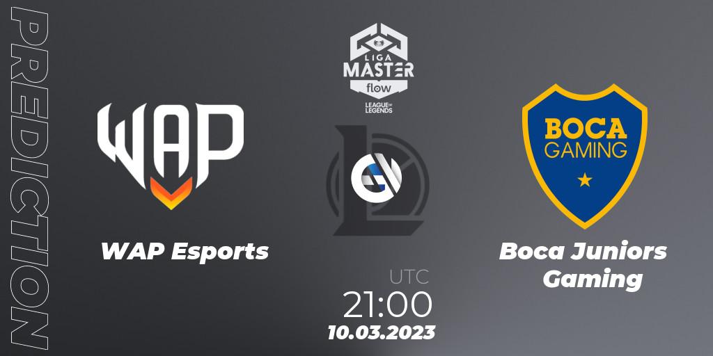 WAP Esports vs Boca Juniors Gaming: Betting TIp, Match Prediction. 10.03.2023 at 21:00. LoL, Liga Master Opening 2023 - Playoffs