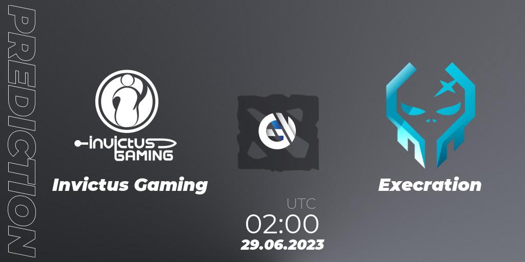 Invictus Gaming vs Execration: Betting TIp, Match Prediction. 29.06.2023 at 02:02. Dota 2, Bali Major 2023 - Group Stage